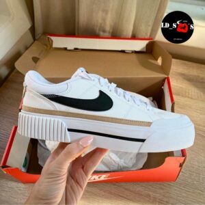 NIKE BLAZER CORTA PLATAFORMA BLANCO