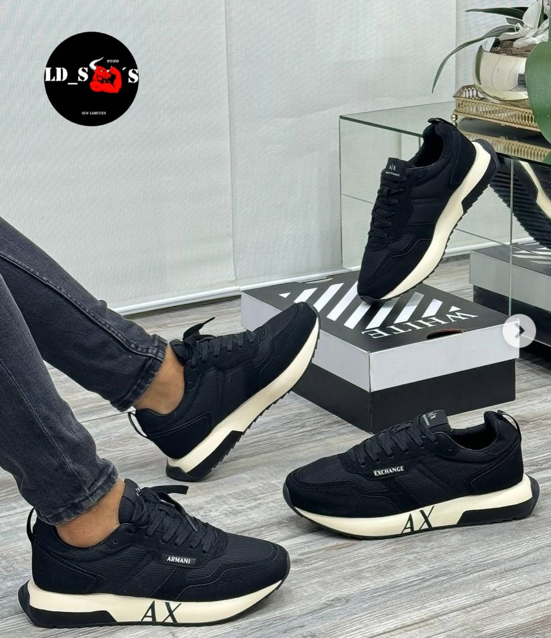 ARMANI AX NEGRO-BEIGE