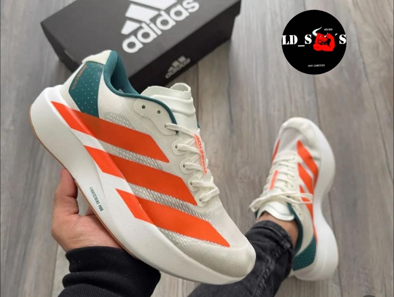 ADIDAS ADIZERO BEIGE NARANJA