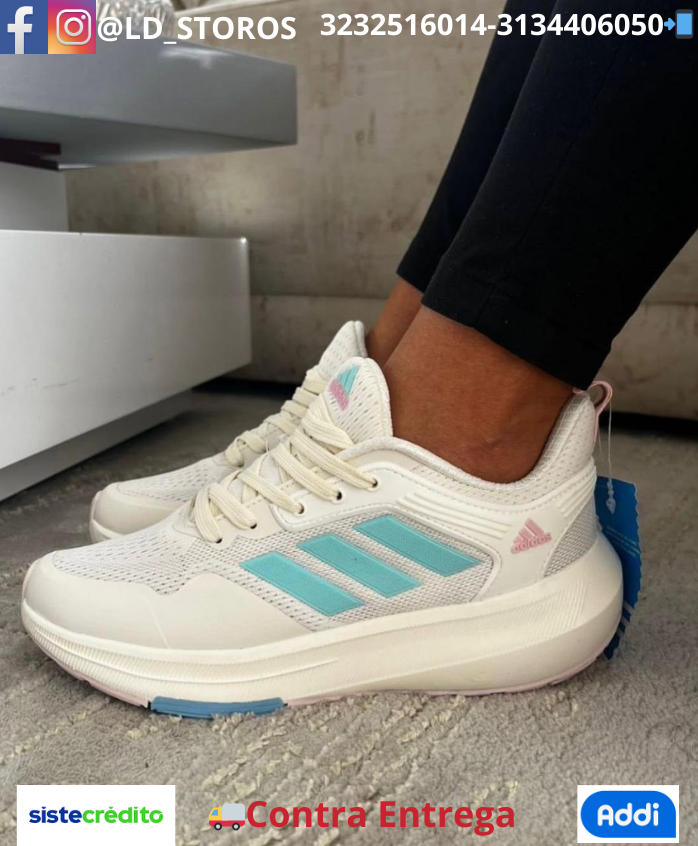 ADIDAS BOUNCE BEIGE-AZUL